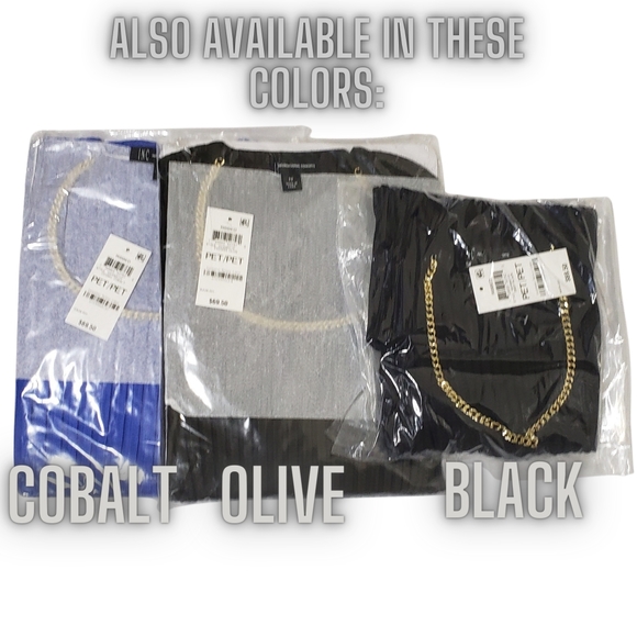 INC International Concepts Petite Sweater Gold Chain Ribbed P/P Deep Sienna NWT! - Picture 4 of 4